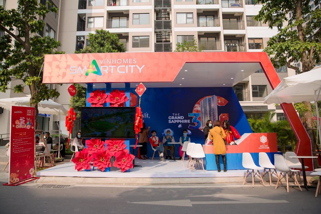 Gian hàng ấn tượng tại Lễ hội chào xuân Vinhomes Smart City do Newday Media tổ chức 