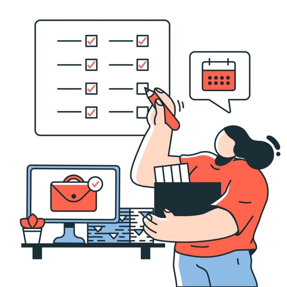 Lên checklist từng hạng mục công việc